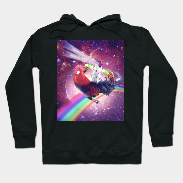 cat riding chicken shirt